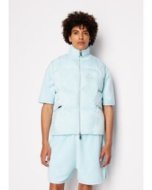ARMANI EXCHANGE | Cmo Printed Zip Front Puffer Vest - White
