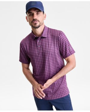 PGA TOUR All-over Geometrical Polo Shirt - Purple