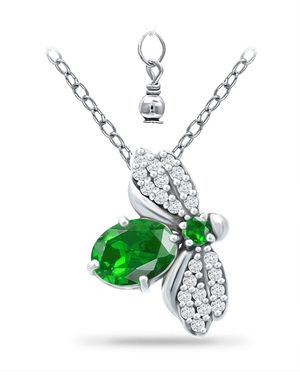 Giani Bernini Created Green Quartz And Cubic Zirconia Bee Pendant
