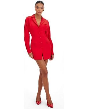 Miss Circle Blythe Batwing Blazer Mini Dress - Red