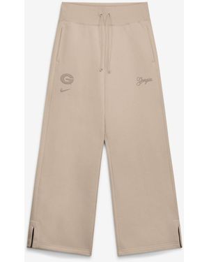 Nike Georgia Bulldogs Neutral Sce Collection Phoenix Fleece Wide-leg Sweatpants - White