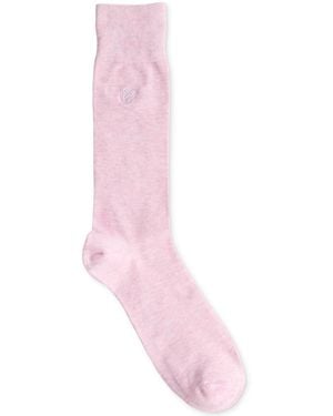 Perry Ellis Heathered Patterned Socks - Pink