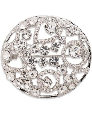 Givenchy Crystal Silver-tone Cluster Boxed Pin - Metallic