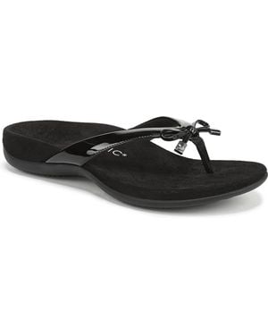 Vionic Bella Thong Sandals - Black