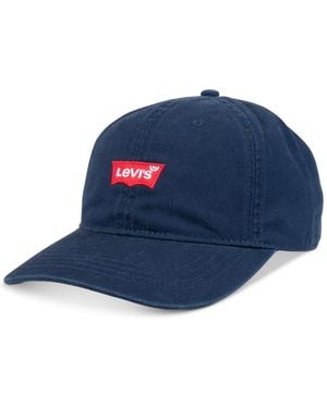Levi's Large Batwing Baseball Adjustable Strap Hat - Blue