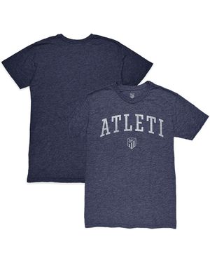 1863fc Atletico De Madrid Wordmark Twisted Tri-blend Slub T-shirt - Blue