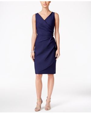 Alex Evenings Compression Embellished Ruched Sheath Dress - Blue