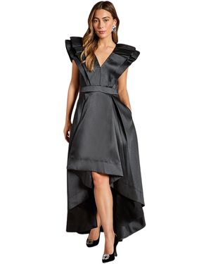 Coast Frill Sleeve V-neck Midi Dress - Black