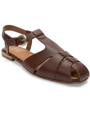 Forever & Always Shoes Forever And Always Shoes Jandor Leather Ankle Strap Flat Sandal - Brown