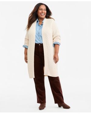 Style & Co. Plus Size Open-front Longline Cardigan Sweater - White