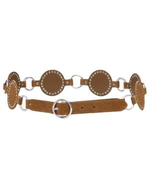 Desigual Articulated Leather Belt - White