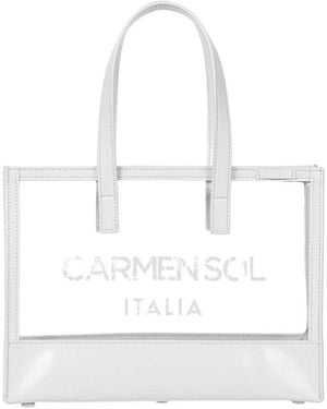 Carmen Sol Venezia Clear Mini Tote Clear - White