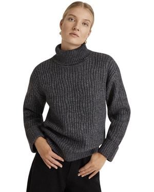 Finery London Albie Ribbed-knit Roll-neck Sweater - Gray