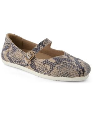 TOMS Alpargata Mary Jane Buckled Espadrilles Flats - Brown