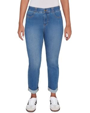 Ruby Rd. Petite Straight-leg High-rise Jeans - Blue