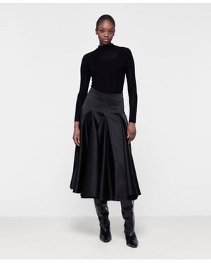 eem Flared Godet Skirt - Blue