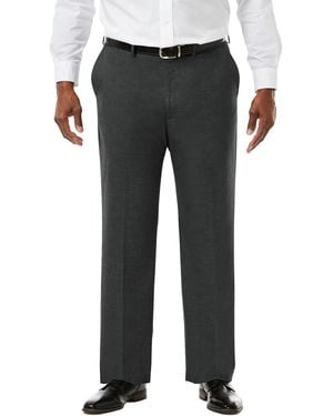 Haggar Big And Tall Classic Suit Separates Pants - Gray