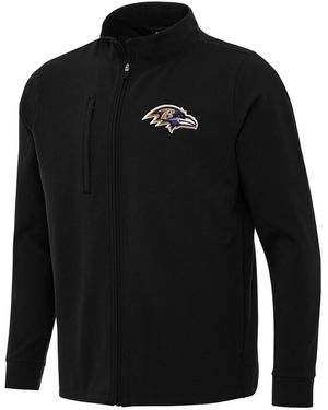 Antigua Baltimore Ravens Regard Full-zip Jacket - Black