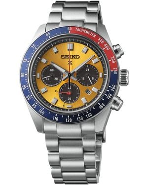 Seiko Solar Chronograph Prospex Speedtimer Stainless Steel Bracelet Watch 41mm - Gray
