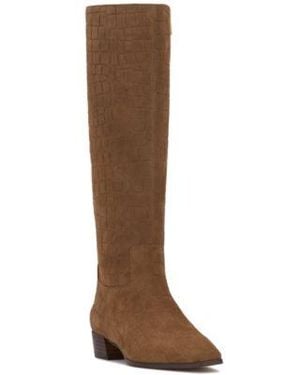 Vince Camuto Pavla Knee High Snip Toe Boots Regular Wide Calf - Brown