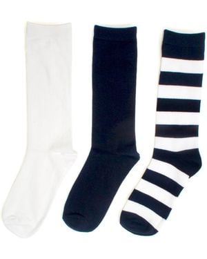 Muk Luks 3 Pack Sport Crew Socks - Blue