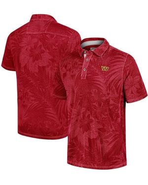 Tommy Bahama Washington Commanders Sport Santiago Paradise Polo Shirt - Red