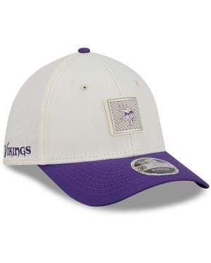 KTZ Cream/purple Minnesota Vikings 2026 Nfl Training Camp 39thirty Flex Hat - Gray