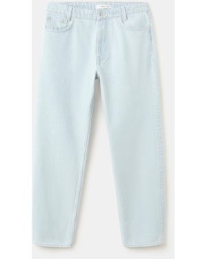 Mango Cotton Relaxed Fit Jeans - Blue