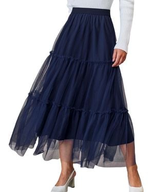 CUPSHE On The Scene Maxi Skirt - Blue