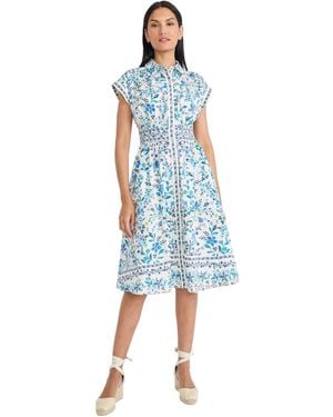 Maggy London Collared Midi Dress - Blue