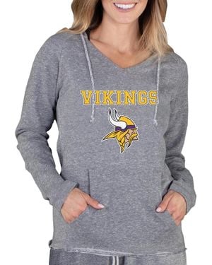 Concepts Sport Minnesota Vikings Mainstream Tri-blend Raglan Hoodie V-neck Top - Gray