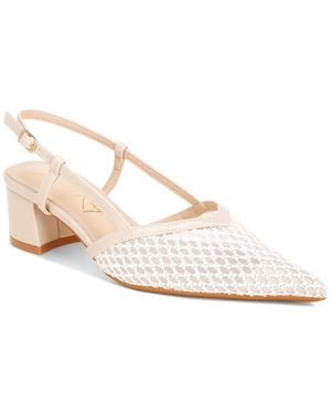 LONDON RAG Minelli Sheer Slingback Heels - White