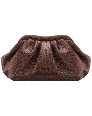 Nina Zayla Straw Small Clutch Handbag - Brown