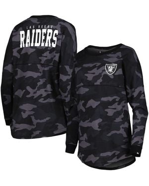 KTZ Las Vegas Raiders Camo Long Sleeve T-shirt - Black