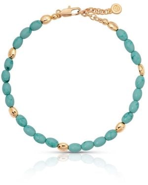 Ettika Turquoise Polished Pebble Anklet - Blue