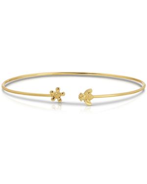 Lucky Feather Connection Cuff - White