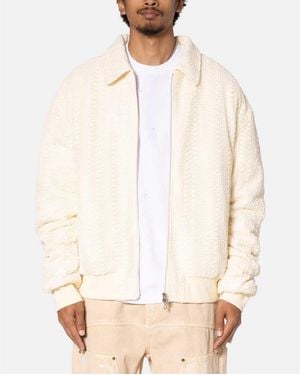 MNML Crochet Bomber Jacket - Natural