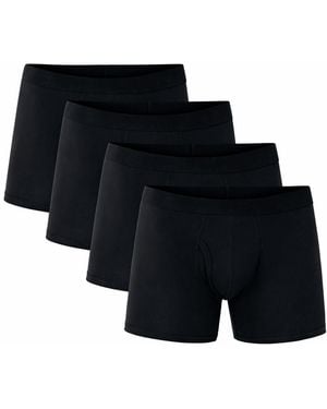 Pact Everyday Boxer Brief 4-pack Made With Organic Cotton - Black