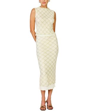 Line & Dot Norelle Midi Pencil Skirt - Multicolor