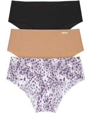 DKNY 3-pk. Litewear Cut Anywear Hipster Underwear Dk5028p3 - Purple