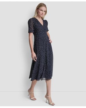 dkny navy blue dress macy's DKNY Women's Dresses Dress, Navy, 4 at Amazon Women's Clothing store