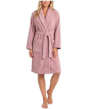 Sincerely Jules Honey Knit Shawl Tie Front Robe - Pink