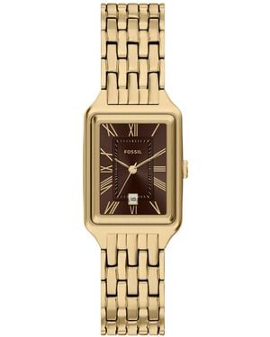 Fossil Quartz Raquel Three-hand Date Stainless Steel Watch - Metallic