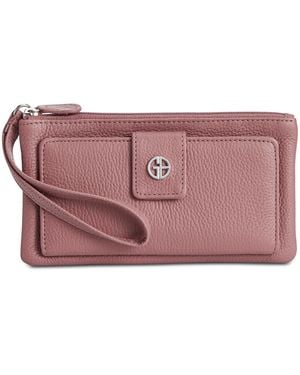 Giani Bernini Softy Grab & Go Leather Wristlet - Pink
