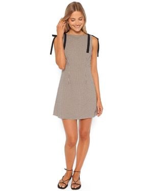 Petal & Pup Lyric Boat Neck Sleeveless Mini Dress - White