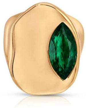 Ettika 18k Gold-plated Liquid Crystal Statement Ring - White