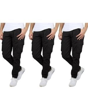Blu Rock 3-pack Flex Stretch Cargo Pants - Black