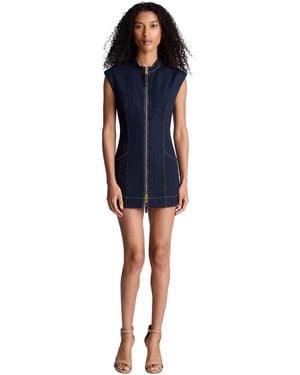 Kenneth Cole Mock Neck Mini Dress - Blue