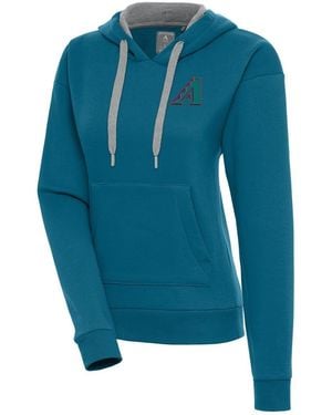 Antigua Arizona Diamondbacks Cooperstown Victory Pullover Hoodie - Blue