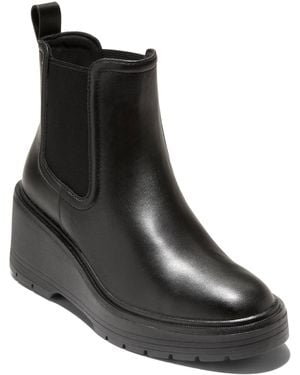 Cole Haan Zerogrand Cityquest Waterproof Wedge Booties - Black